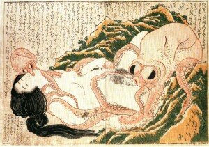 estampe hokusai le rêve de la femme du pêcheur
